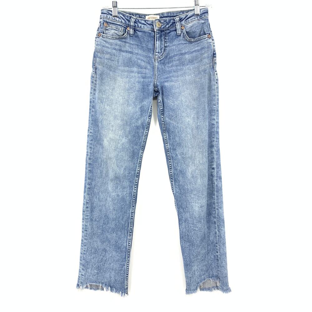Shyanne Raw Hem Ankle Length Jeans Womens Size 26 Light Wash Denim *FLAW